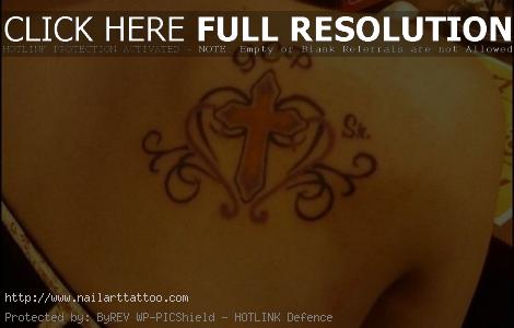 Croos Heart Tattoos Design
