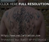 Croos Tattoos On Back For Men