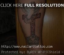 Croos Tattoos With Doves