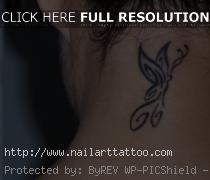 Croos With Butterfly Tattoos