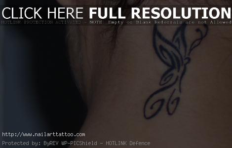 Croos With Butterfly Tattoos