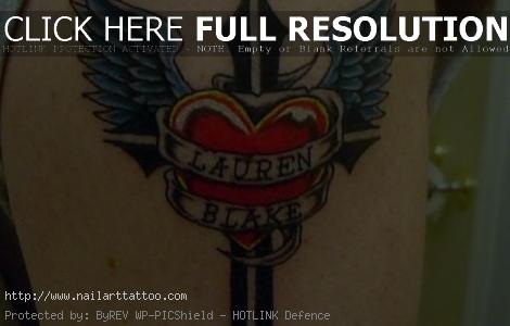 Cross And Heart Tattoos For Women