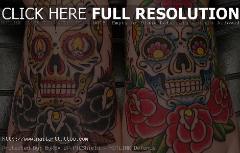 Day Of The Dead Skull Tattoos