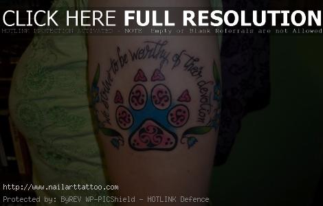 Dog Paw Tattoos Designs