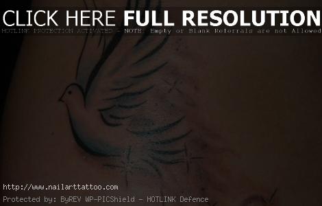 Dove And Flower Tattoos