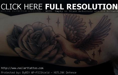 Dove And Rose Tattoos