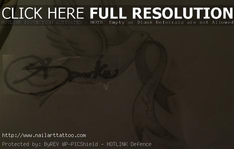 Dove With Ribbon Tattoos
