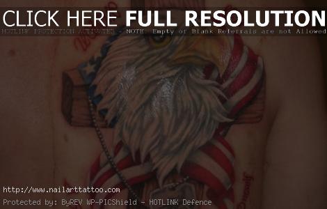 Eagle And Cross Tattoos