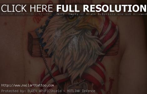 Eagle And Cross Tattoos