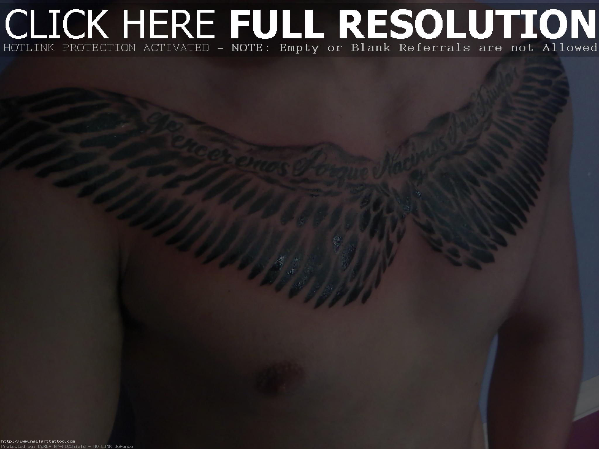 Angel Wings Tattoo For Guys On Chest