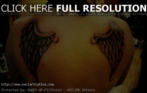 Angel Wings Tattoos On Back For Girls