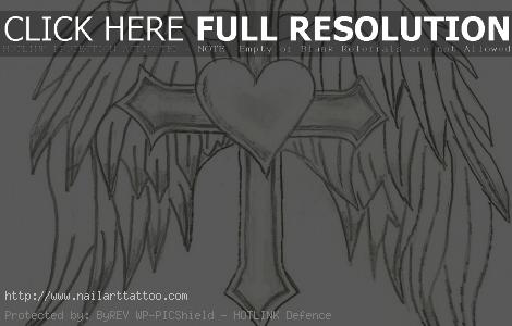 Cool Drawings Of Crosses With Wings