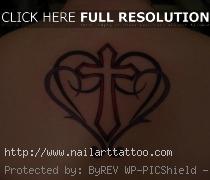 Cross And Heart Tattoos For Girls