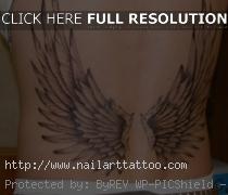 Lower Back Angel Wings Tattoos For Girls