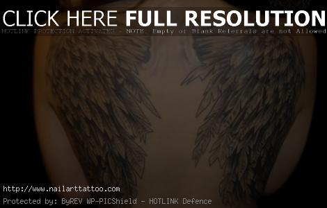 Simple Angel Wings Tattoos For Girls