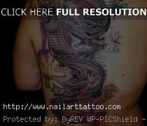 Dragon And Flower Tattoos Designs