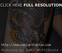 Dragon Tattoos On Thigh
