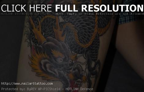 Dragon Tattoos On Thigh