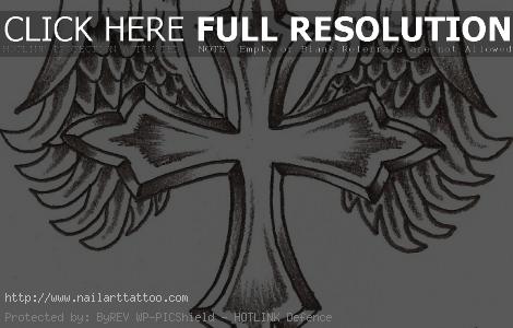 Drawings Of Crosses With Wings