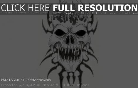 Evil Skull Tattoos Designs