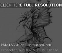 Fairy With Butterfly Wings Tattoos