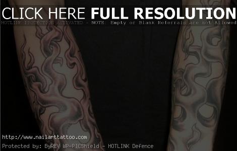 Flame Tattoos On Arm