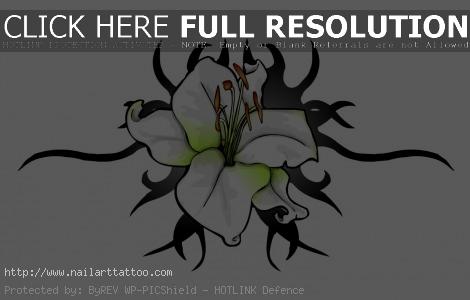 Flower And Tribal Tattoos Designs