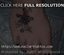 Flower Foot Tattoos Designs Women