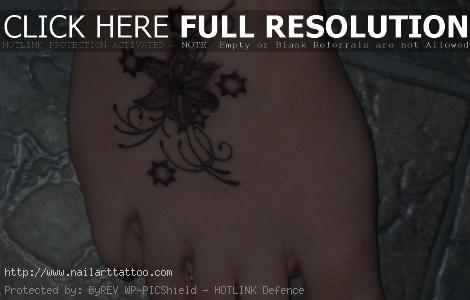 Flower Foot Tattoos Designs Women