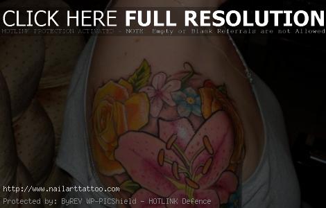 Flower Shoulder Tattoos Designs