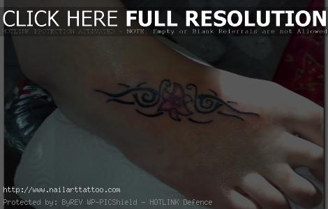 Flower Tattoos Designs On Foot