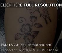 Flowers And Butterflies Tattoos Designs