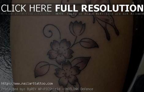 Flowers And Butterflies Tattoos Designs