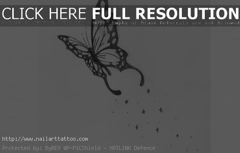 Flying Butterfly Tattoos Designs