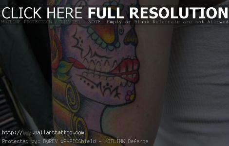 Girly Sugar Skull Tattoos