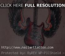Guitar With Wings Tattoos