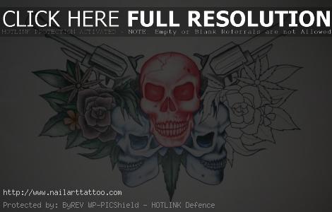 Guns And Skulls Tattoos