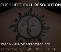 Half Moon Half Sun Tattoos