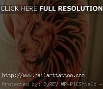 Half Sleeve Lion Tattoos