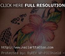 Hawaiian Flower Tattoos On Back