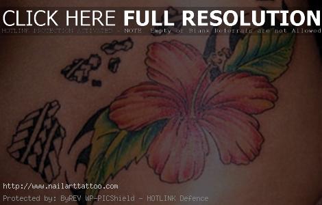 Hawaiian Flower Tattoos On Back