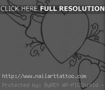 Heart And Banner Tattoos Designs
