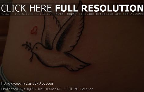 Heart And Dove Tattoos
