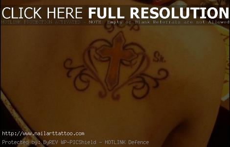 Heart Cross Tattoos Designs