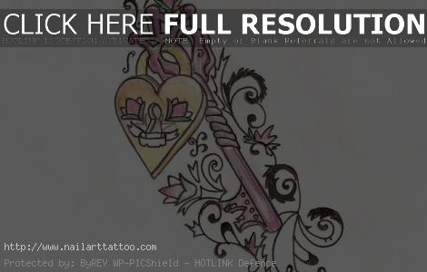 Heart Lock And Key Tattoos Designs
