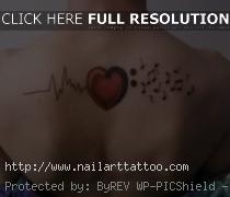 Heart Music Notes Tattoos