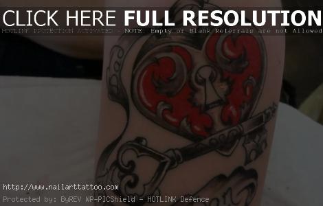 Heart Shaped Lock And Key Tattoos