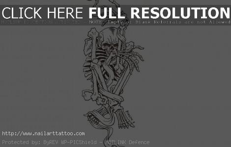 Heart Skeleton Key Tattoos Designs