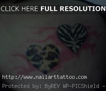 Heart Tattoos With Cheetah Print