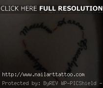 Heart Tattoos With Kids Names